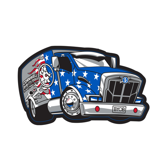 Picture of Stars and Stripes Truck Decal - 10pk